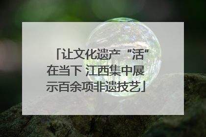 让文化遗产“活”在当下 江西集中展示百余项非遗技艺