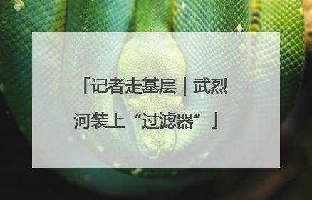 记者走基层｜武烈河装上“过滤器”