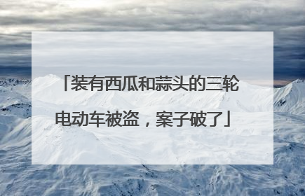 装有西瓜和蒜头的三轮电动车被盗，案子破了