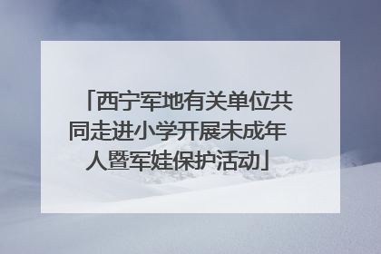 西宁军地有关单位共同走进小学开展未成年人暨军娃保护活动