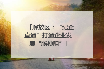 解放区：“纪企直通”打通企业发展“肠梗阻”