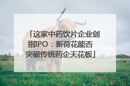 这家中药饮片企业剑指IPO：新荷花能否突破传统药企天花板