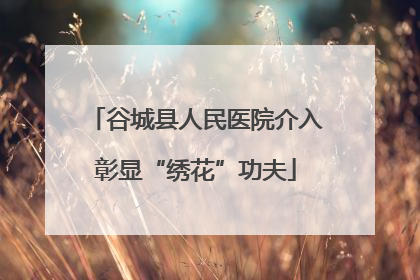 谷城县人民医院介入彰显“绣花”功夫