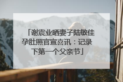 谢震业晒妻子陆敏佳孕肚照官宣喜讯：记录下第一个父亲节