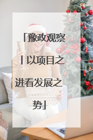 豫政观察丨以项目之进看发展之势
