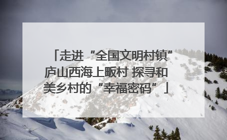 走进“全国文明村镇”庐山西海上畈村 探寻和美乡村的“幸福密码”