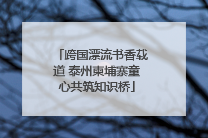 跨国漂流书香载道 泰州柬埔寨童心共筑知识桥