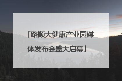 路顺大健康产业园媒体发布会盛大启幕
