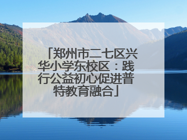 郑州市二七区兴华小学东校区：践行公益初心促进普特教育融合