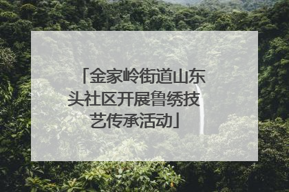 金家岭街道山东头社区开展鲁绣技艺传承活动