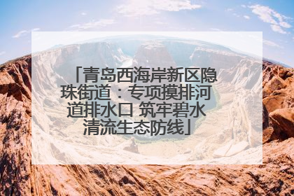 青岛西海岸新区隐珠街道：专项摸排河道排水口 筑牢碧水清流生态防线