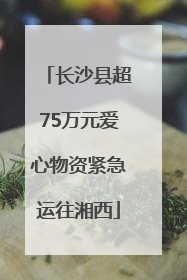 长沙县超75万元爱心物资紧急运往湘西