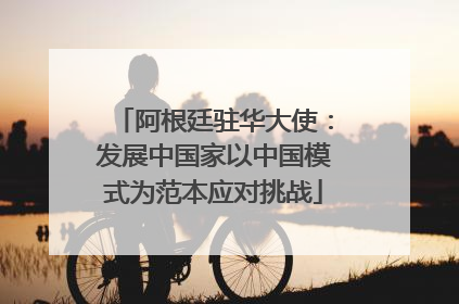 阿根廷驻华大使：发展中国家以中国模式为范本应对挑战