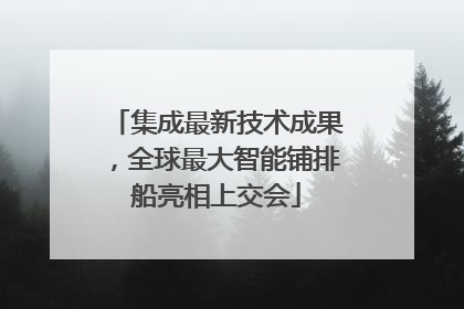 集成最新技术成果，全球最大智能铺排船亮相上交会