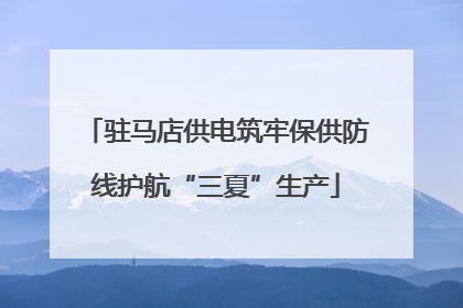 驻马店供电筑牢保供防线护航“三夏”生产