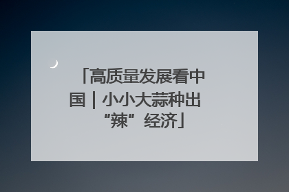 高质量发展看中国｜小小大蒜种出“辣”经济