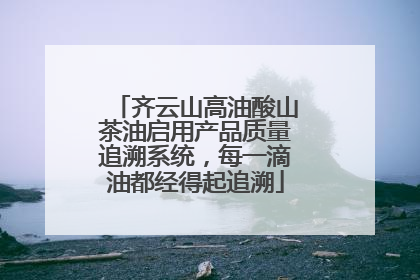 齐云山高油酸山茶油启用产品质量追溯系统，每一滴油都经得起追溯