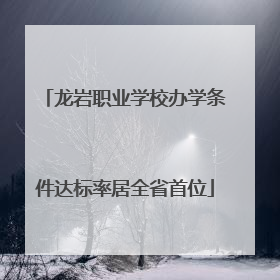 龙岩职业学校办学条件达标率居全省首位