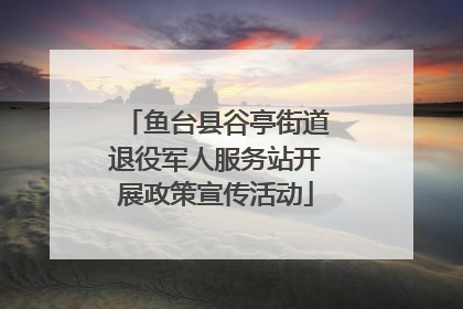 鱼台县谷亭街道退役军人服务站开展政策宣传活动