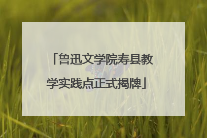 鲁迅文学院寿县教学实践点正式揭牌