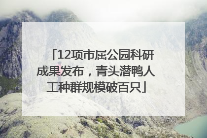 12项市属公园科研成果发布，青头潜鸭人工种群规模破百只