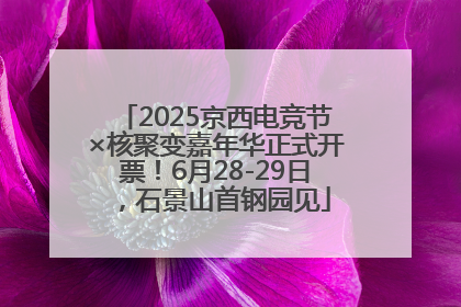 2025京西电竞节×核聚变嘉年华正式开票！6月28-29日，石景山首钢园见