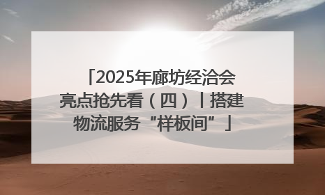 2025年廊坊经洽会亮点抢先看（四）丨搭建物流服务“样板间”
