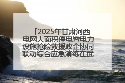 2025年甘肃河西电网大面积停电暨电力设施抢险救援政企协同联动综合应急演练在武威成功举行