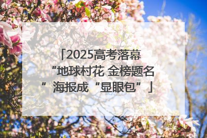 2025高考落幕 “地球村花 金榜题名”海报成“显眼包”