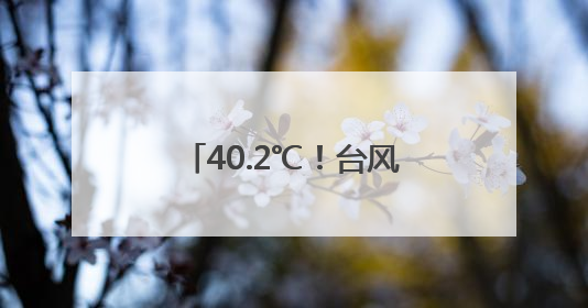 40.2℃！台风最新消息来了！福建局部大雨暴雨