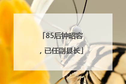 85后钟昭容，已任副县长