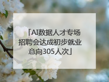 AI数据人才专场招聘会达成初步就业意向305人次