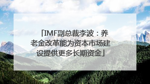 IMF副总裁李波：养老金改革能为资本市场建设提供更多长期资金
